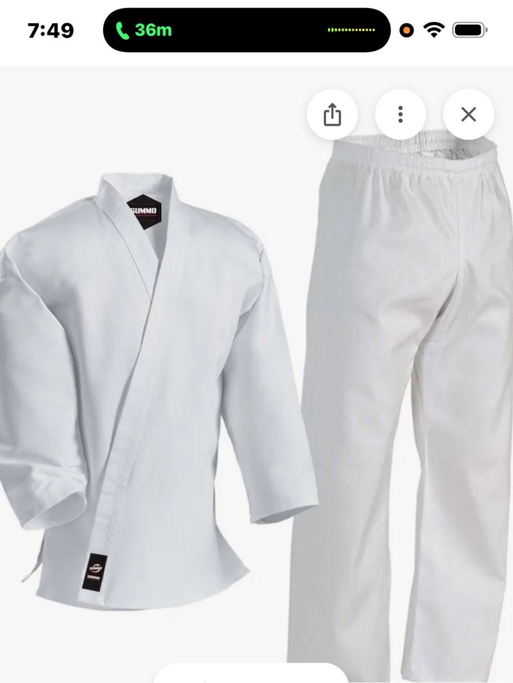 Kids  Century White Martial Arts Uniform Karate Gi -